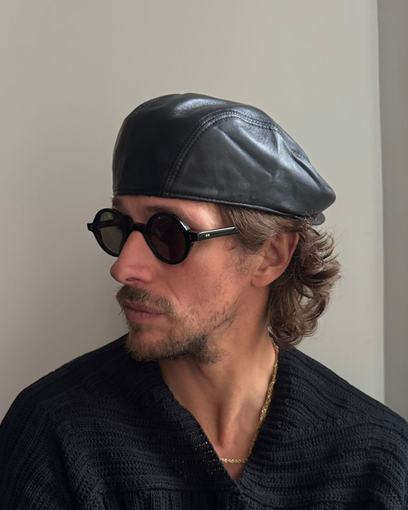 Ferrers Leather Beret Black – By Jake Hall